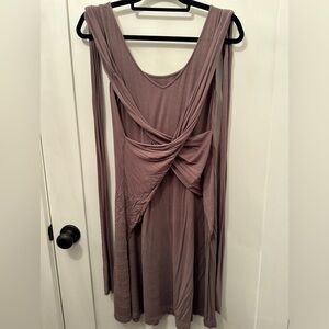 Dress with multi-wrap ties - Grayish Purple  sleeveless comfortable
